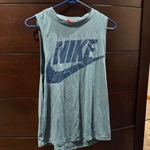 Nike Teal Sleeveless Top with Bold Logo